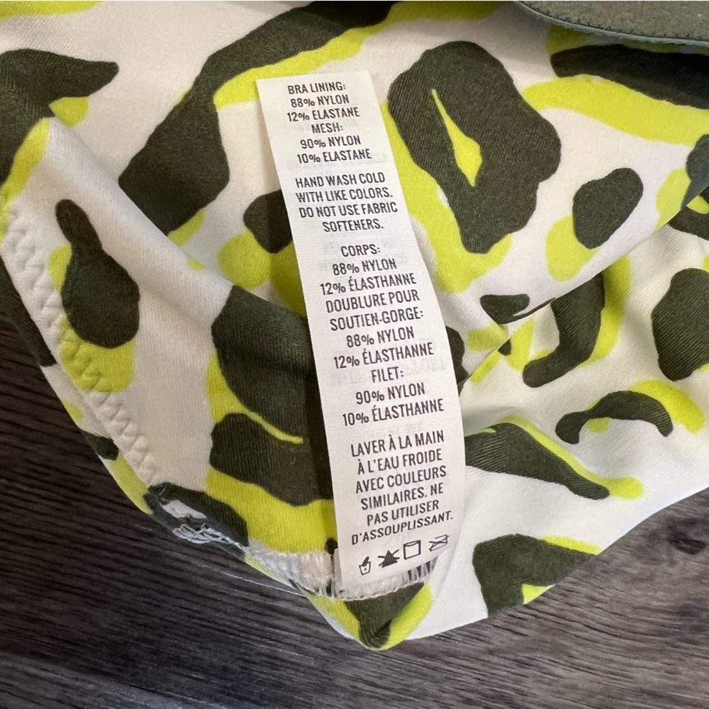 Aerie OFFLINE by Aerie Leopard Print Sports Bra Medium Support Sz L - Picture 2 of 4
